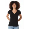 Clear Ladies Short V-Neck 2132