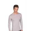 Clear Mens Lycra Supreme Long Sleeve Cycling Neck Tank Top 1025