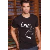 Berrak Erkek Love Baskılı T Shirt 1037