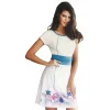 Clear Womens Floral Pattern Dress 2672