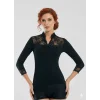 Geniş Dantelli Patlı Uzun Kollu Elestan Bluz  2176
