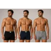 Huma One Erkek Havlu Bel Düz Boxer 3 lü