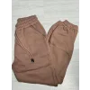 Jogger 3 Yarn Brushed Pocket Single Bottom Black Black Milk Coffee