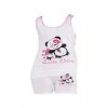 Girl Bear Printed Wide Strapped Elastane Set