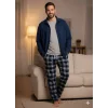 Pijalüx Tek Alt Cepli Ekose Pijama