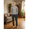Pijalüx Tek Alt Örme Ekose Ev Pantolonu