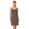 Falcons Fringed Leopard Nightgown B144