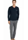 Kly V Yaka Pijama Takımı   9214