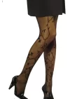 Bali Womens Patterned Tights Fulya Black 2