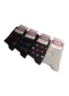 Peace Heart Patterned Lycra Womens Sock Pair