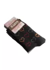 Peace Heart Patterned Lycra Womens Sock Pair