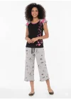 Berrak Womens Capri Pajama Set 5131