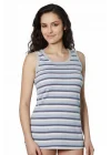 Clear Striped Womens Tank Top 8008