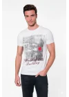 Berrak Erkek Köprü Baskılı T-Shirt 1047