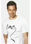 Clear Mens Love Printed T Shirt 1037