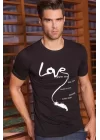 Clear Mens Love Printed T Shirt 1037