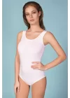 Clear Women Wide Strap Snap Bodysuit 2083