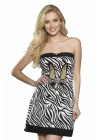 Clear Women Zebra Print Dress 2475
