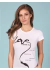 Clear Love Printed Womens T-Shirt 8007