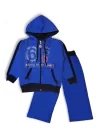 Boy Child Hooded Zippered Sweat Suit in Light Blue