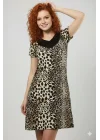 HMD Kadın Leopar Baskılı Elbise 70012