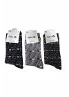 Peace Heart Patterned Lycra Womens Sock Pair
