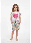 Girl Child Donut Patterned Colorful Pajama Set