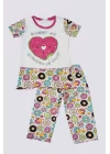 Girl Child Donut Patterned Colorful Pajama Set