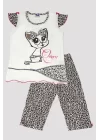 Girl Child Leopard Patterned Pajama Set 6529