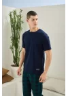 KLY Kısa Kollu Altı Kareli Capucina Rengi Yazlık Erkek Pijama Takımı