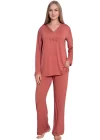 Limissi Viscose Long Sleeve Womens Pajama Set 24642