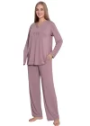 Limissi Viscose Long Sleeve Womens Pajama Set 24642