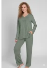 Limissi Viscose Long Sleeve Womens Pajama Set 24642