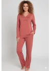 Limissi Viscose Long Sleeve Womens Pajama Set 24642