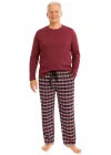 Pijalüx Erkek Kareli Poplin Cepli Alt Pijama