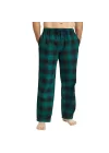 Pijalüx Mens Checked Poplin Pocketed Bottom Pajama