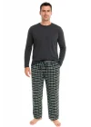 Pijalüx Mens Checkered Poplin Pocketed Pyjama Bottoms