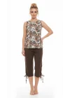 Şahinler Alaca Desenli Kolsuz Kapri 22203