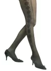 Vog Thin Patterned Tights Argil Black 2