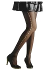 Vog Jacquard Patterned Tights 8523 Black S-M