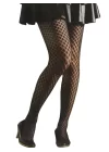 Vog Jacquard Patterned Tights 8535 Black S-M