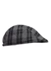 yoncatoptan Winter and Autumn Earless Plaid Gray Cap Hat