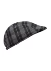 yoncatoptan Winter and Autumn Earless Plaid Gray Cap Hat