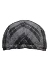 yoncatoptan Winter and Autumn Earless Plaid Gray Cap Hat