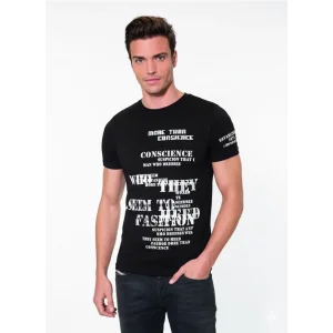 Berrak Erkek Yazı Baskılı T-shirt 1046 Beyaz L