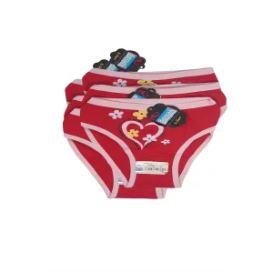 2 Berrak  Kız  Kalpli  Çiçekli  Baskılı Bikini 6 Adet