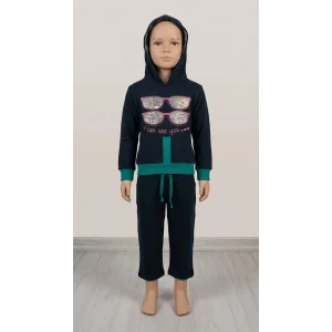 5050 HMD KIZ ÇOCUK KAPŞONLU EŞOFMAN TAKIMI