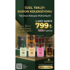BARON Wall Street DSG , Brown, IVO, NCT 2026 4 lü Erkek EDC Erkek Parfüm Seti 4X 100 ml