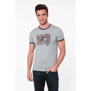 Berrak Erkek 43 Baskılı T-Shirt 1038 Gri M