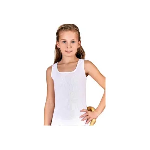 clear girl child cotton wide strap tank top